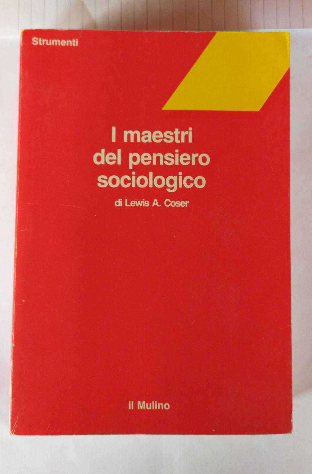 I maestri del pensiero sociologico - copertina
