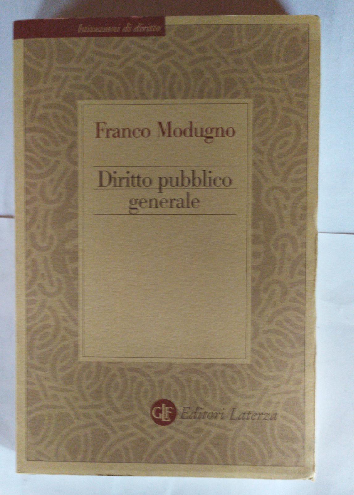 Diritto pubblico generale - copertina