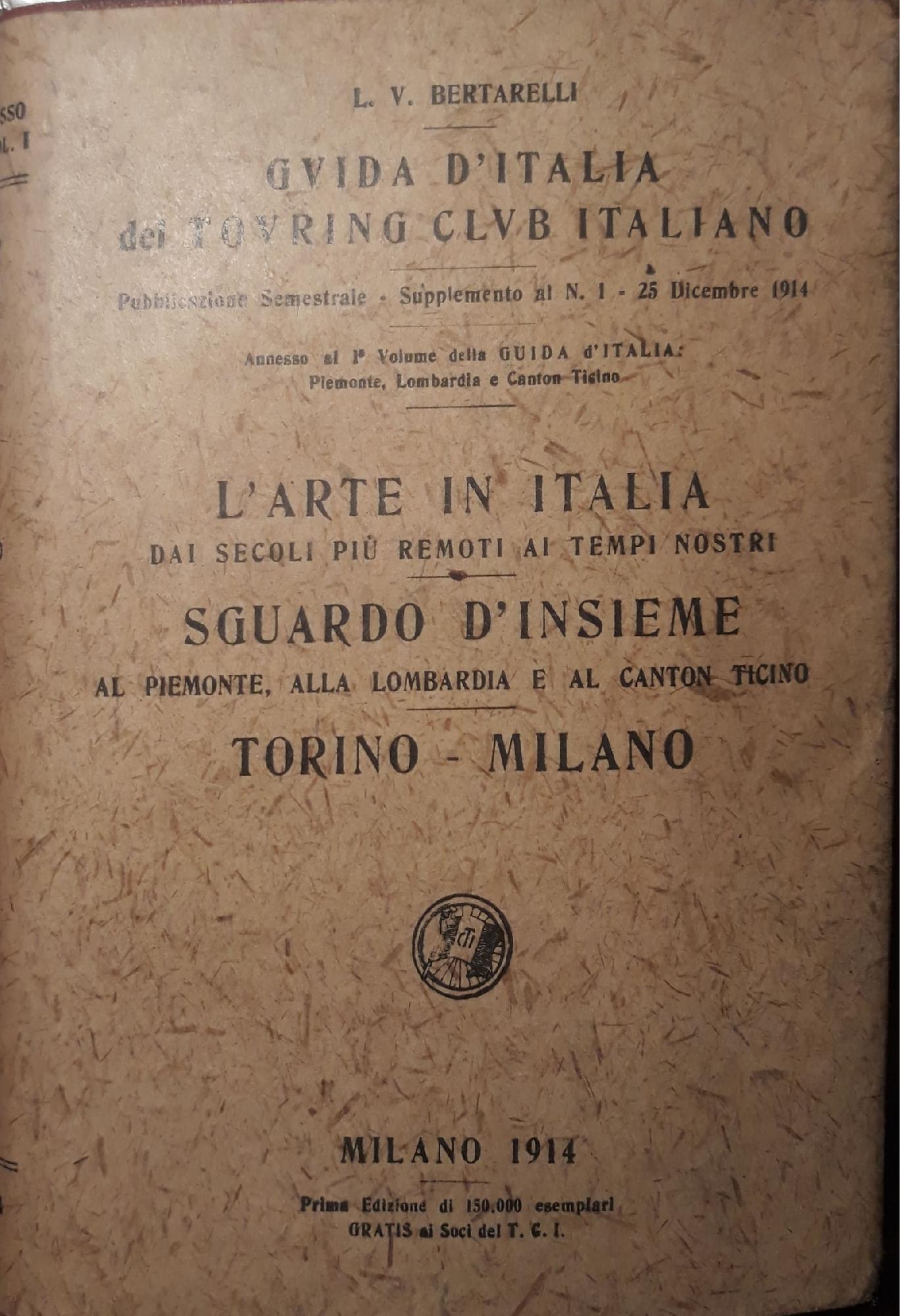 Guida d'Italia del Touring Club italiano: l'arte in Italia - copertina
