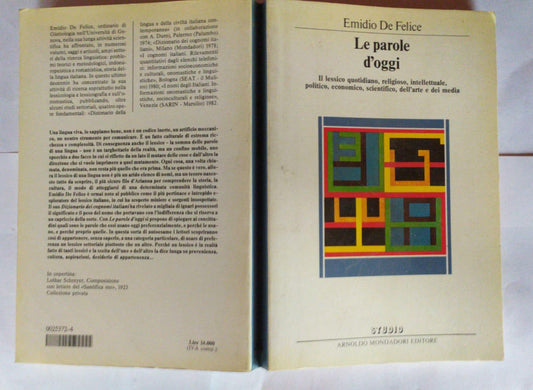 Le parole d'oggi - copertina