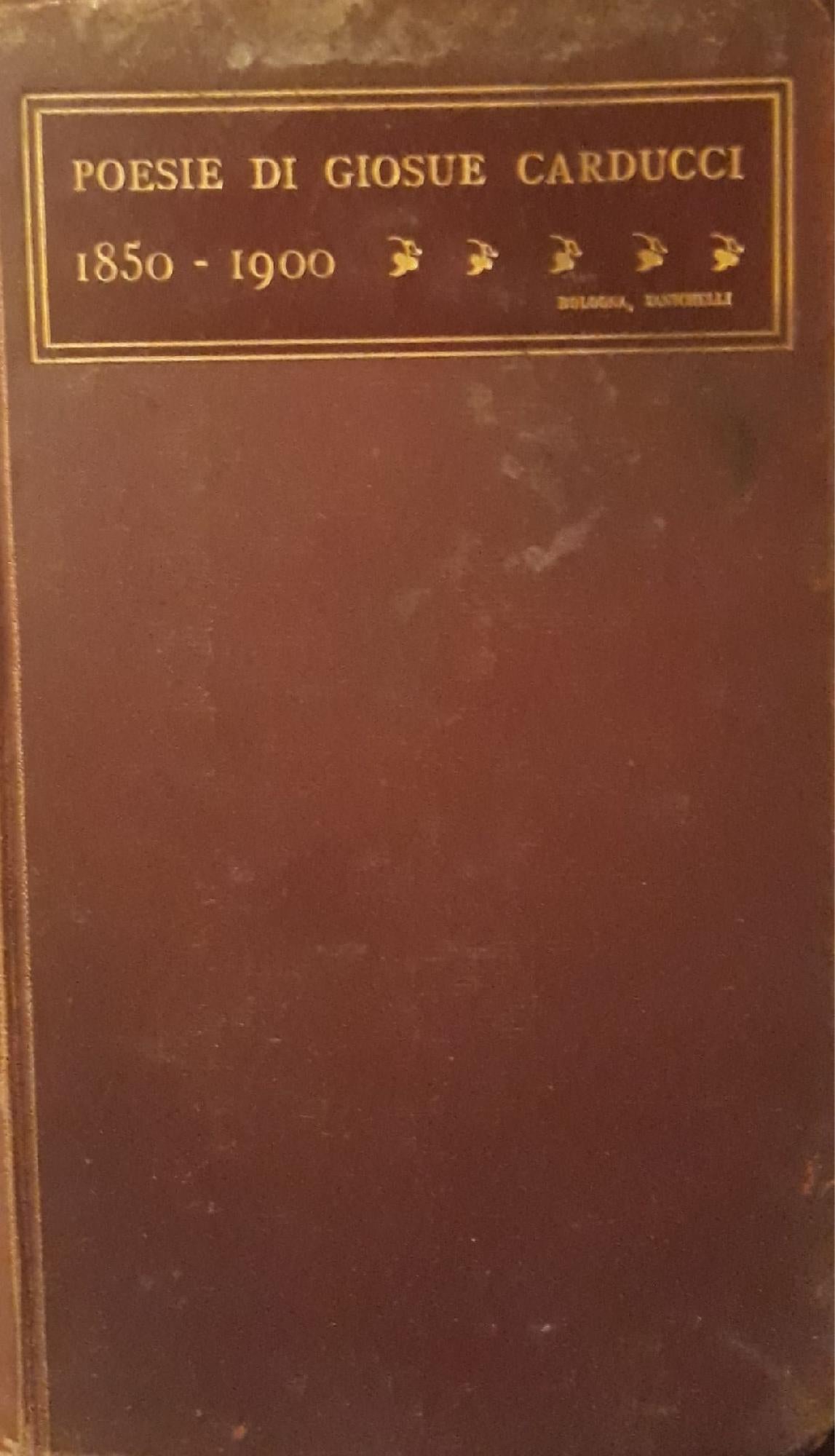 Poesie di Giosue Carducci 1850 - 1900 - copertina