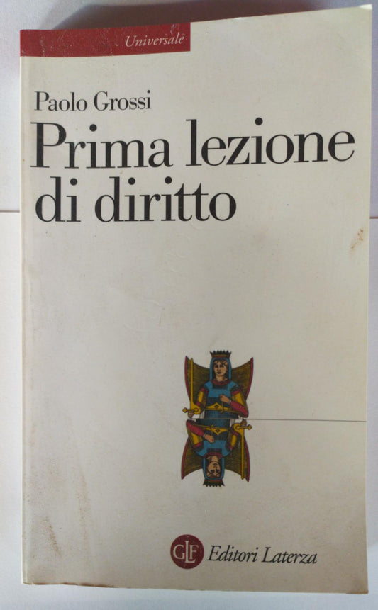 Prima lezione di diritto - copertina
