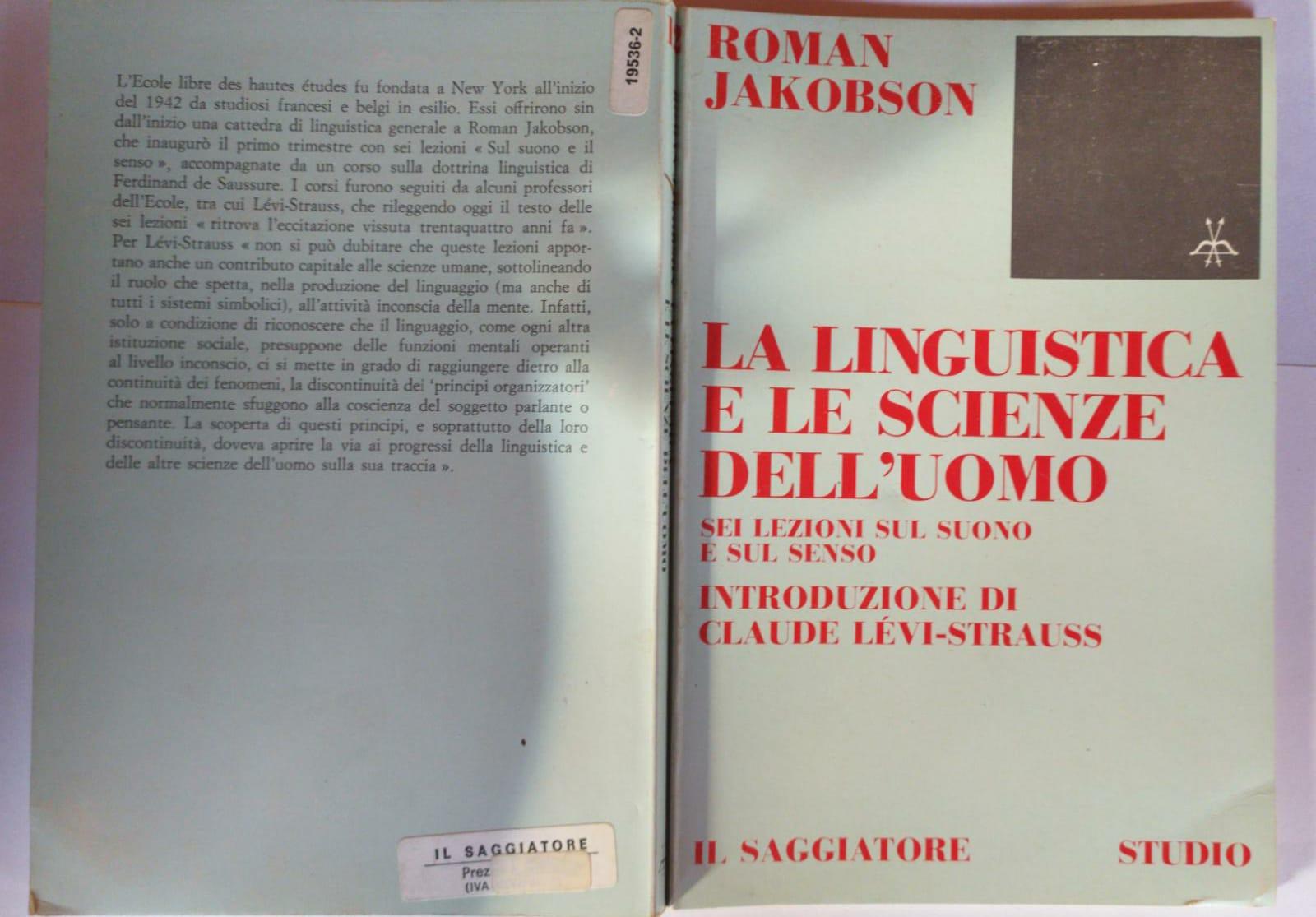 La linguistica e le scienze dell'uomo - copertina