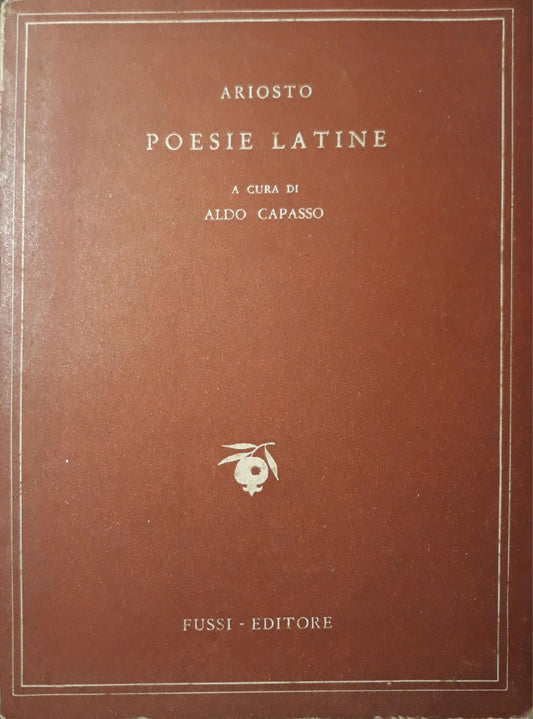 Poesie latine a cura di Aldo Capasso - copertina