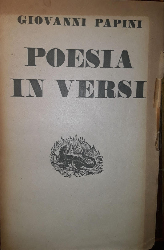 Poesia in versi - copertina