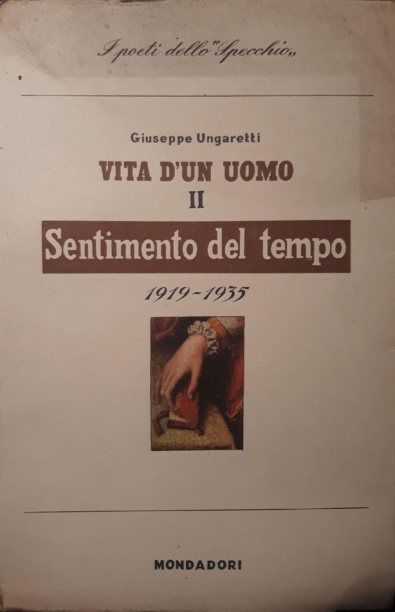 Vita d'un uomo. Poesie II. Sentimento del tempo 1919-1935 - copertina