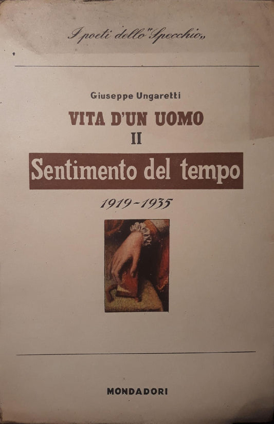 Vita d'un uomo. Poesie II. Sentimento del tempo 1919-1935 - copertina