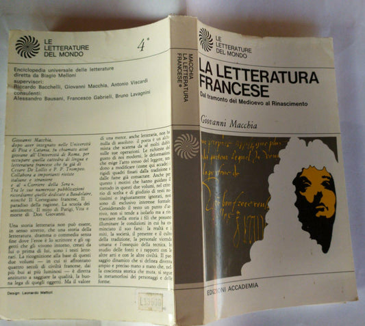 La letteratura francese. Dal Tramonto del Medioevo al Rinascimento tomo I - copertina