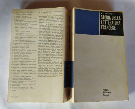 Storia della letteratura francese - copertina