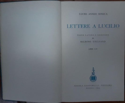 Lettere a Lucilio Libri XV-XX - copertina
