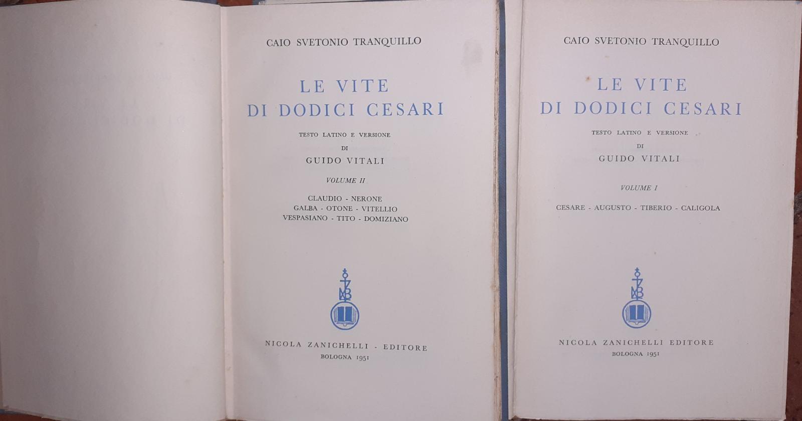 Le vite di dodici Cesari. Volume I II - copertina