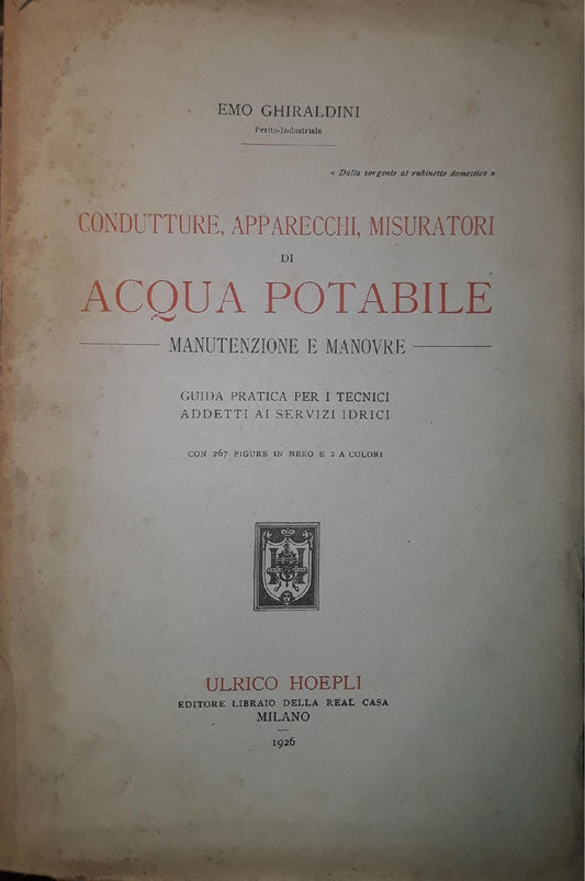 Condutture , apparecchi, misuratori di acqua potabile - copertina
