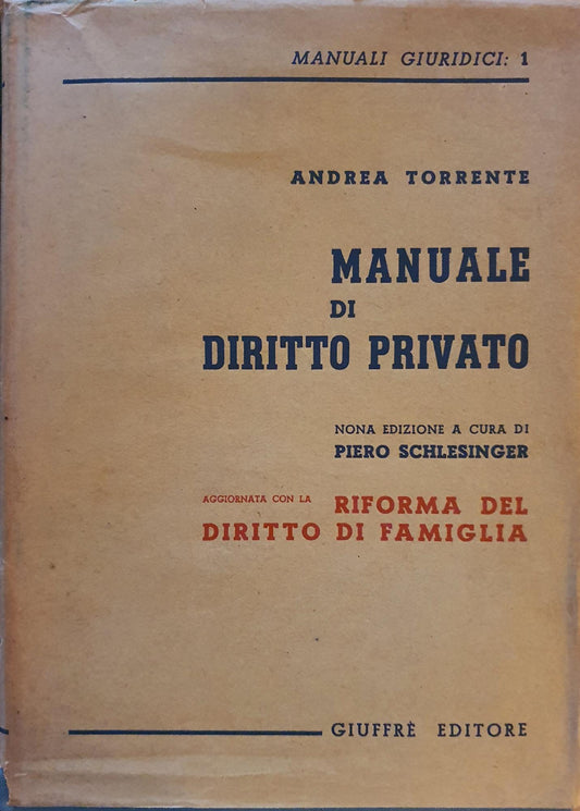 Manuale di diritto privato - copertina