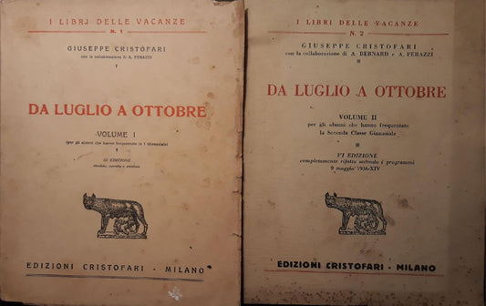 I libri delle vacanze - Da Luglio a Ottobre: Volume I p.145; Volume II p.168 - copertina