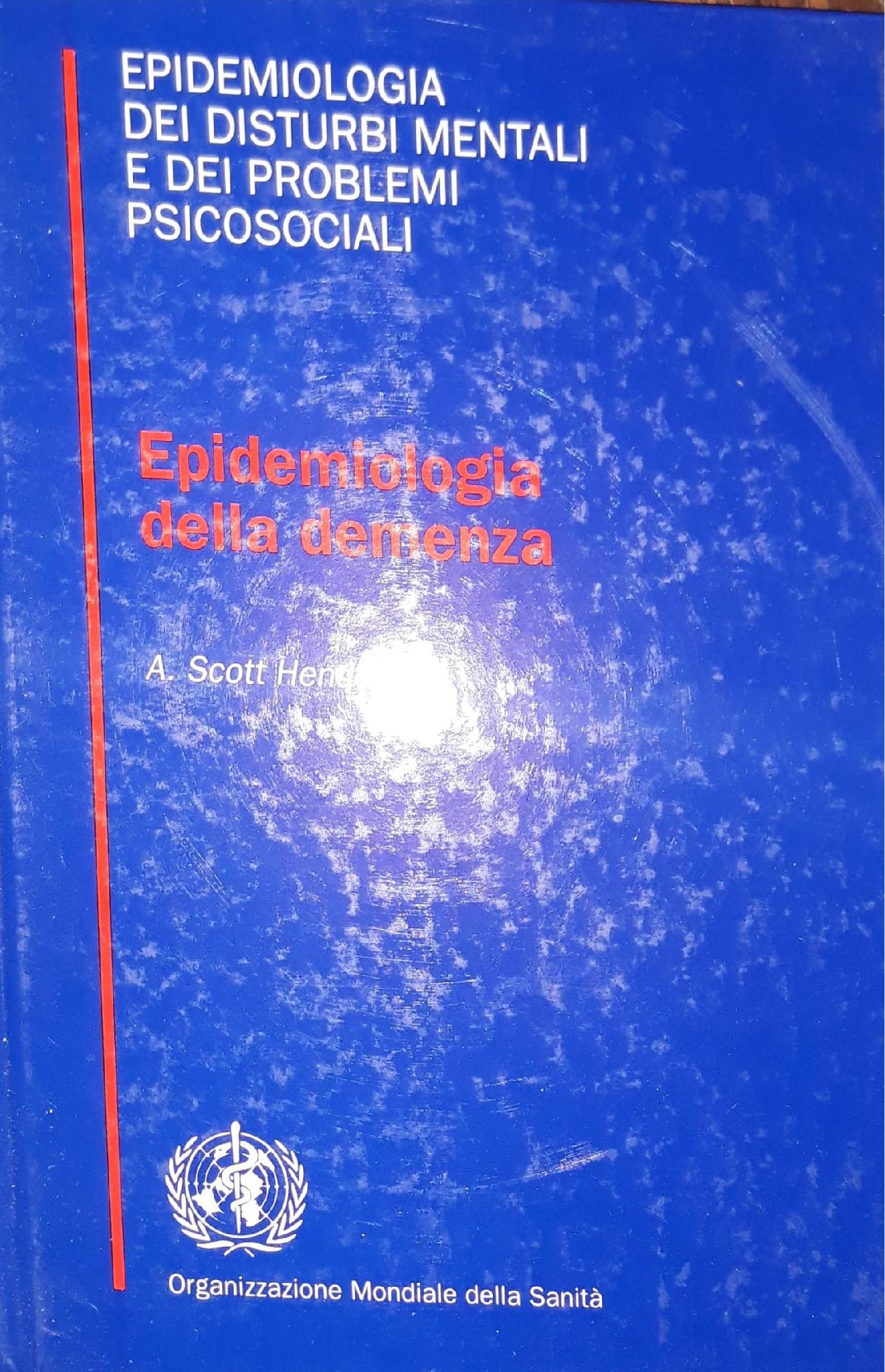 Epidemiologia della demenza. (OMS) - copertina