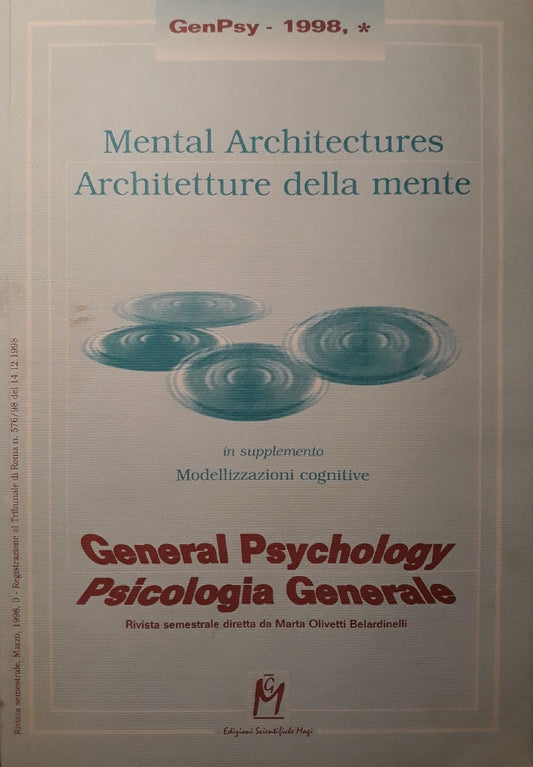 Rivista: Psicologia generale  (semestrale 1998) - copertina
