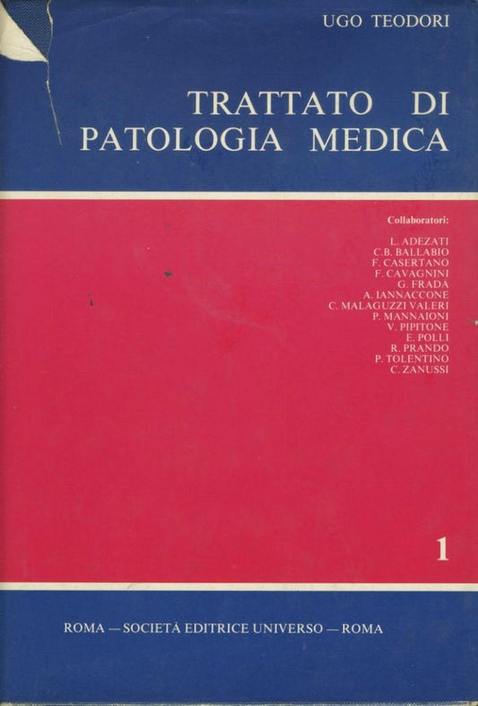 Trattato di patologia medica. Volumi 1-2 più indice analitico - copertina