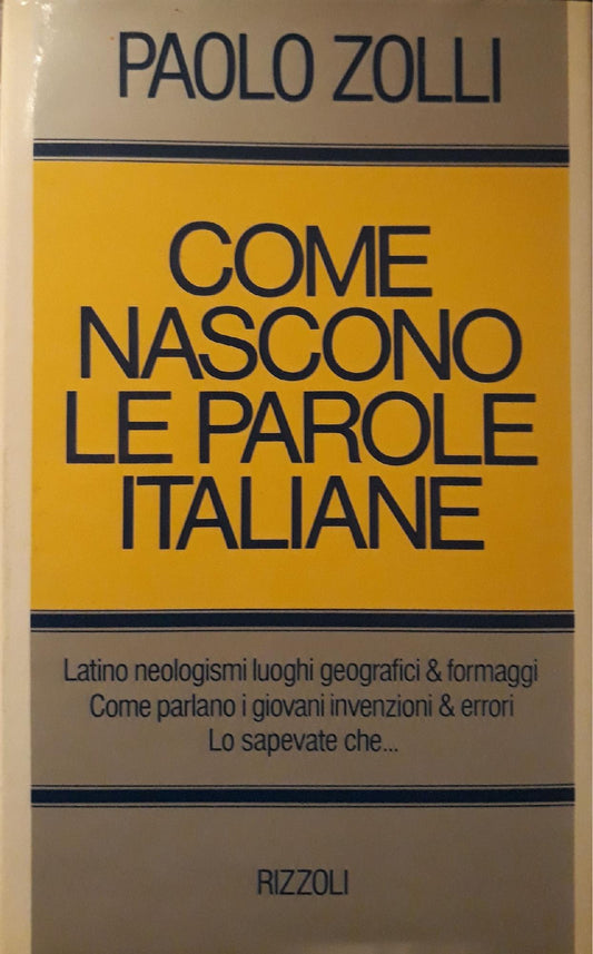 Come nascono le parole italiane - copertina