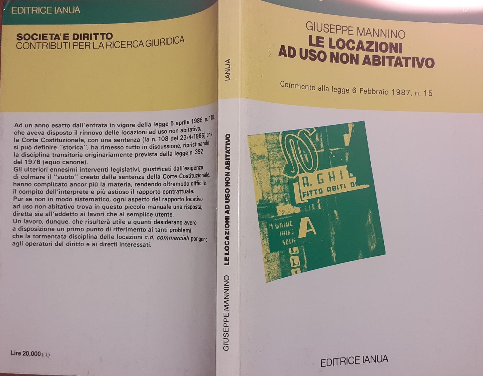 Le locazioni ad uso non abitativo - copertina