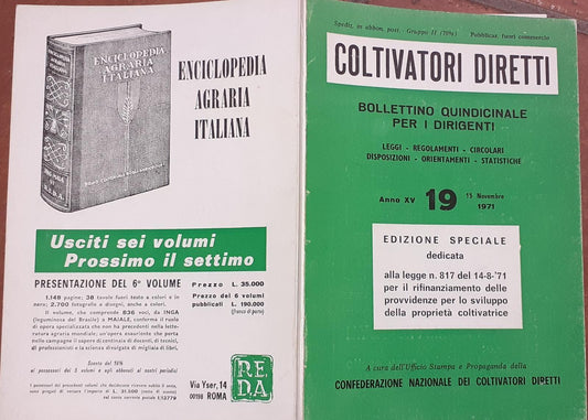Coltivatori diretti. Bollettino quindicinale per i dirigenti - copertina