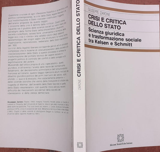 Crisi e critica dello stato. Scienza giuridica e trasformazione sociale tra Kelsen e Schmitt - copertina