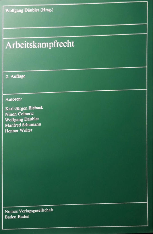Arbeitskampfrecht: 2. Auflage - copertina