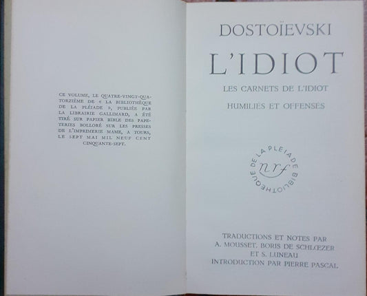 L'idiot les carnets de l'idiot Humilies et offenses III - copertina