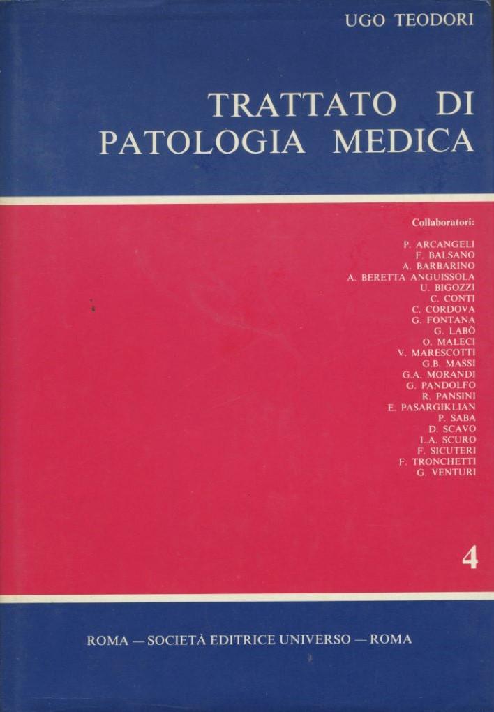 Trattato di patologia medica 4 - copertina
