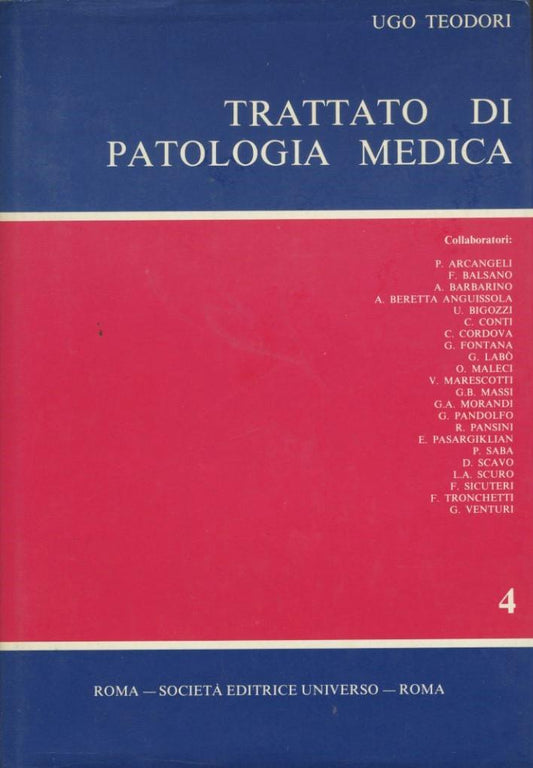 Trattato di patologia medica 4 - copertina