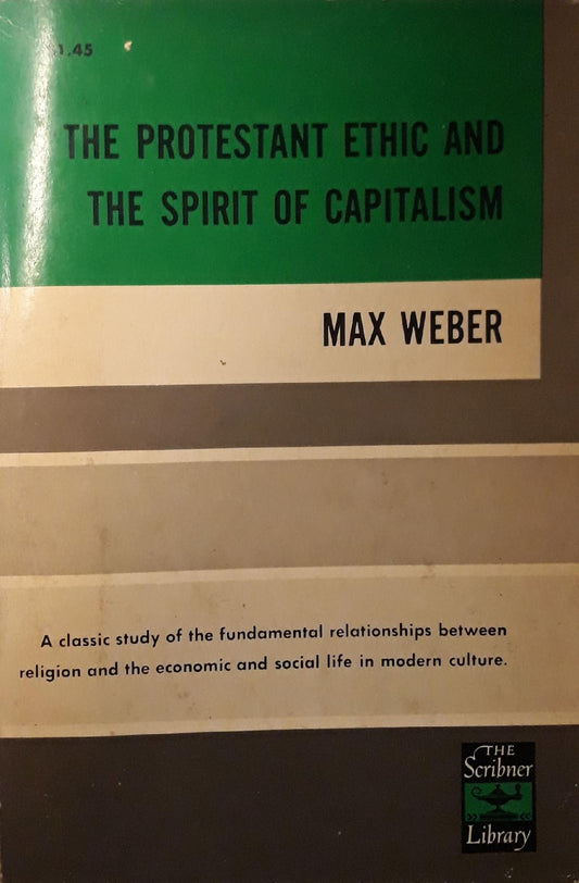 The protestant ethic and the spirit of capitalism - copertina