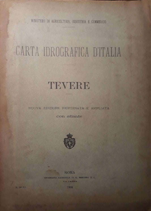 Carta Idrografica d'Italia: Tevere con atlante - copertina