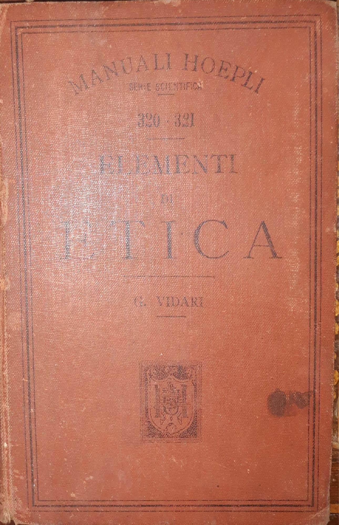 Elementi di Etica - copertina