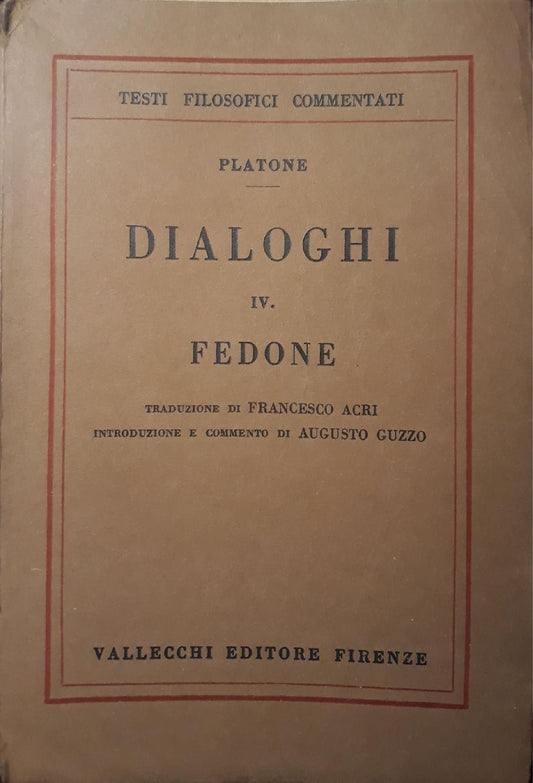 Dialoghi: IV Fedone - copertina