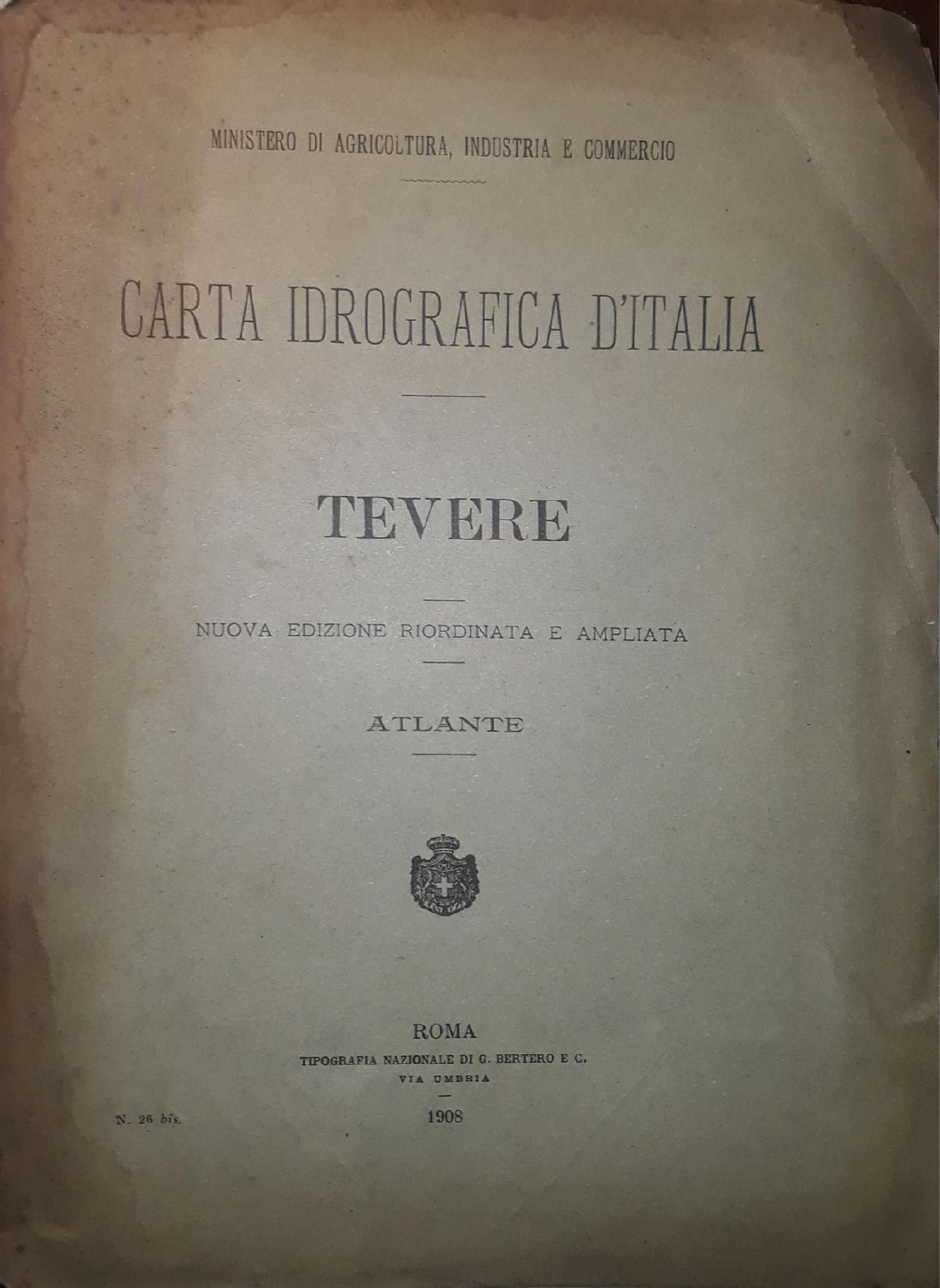 Carta idrografica d'Italia: Tevere - copertina