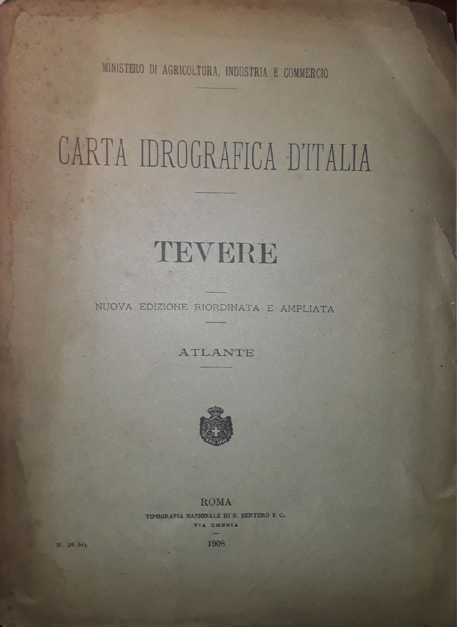 Carta idrografica d'Italia: Tevere - copertina