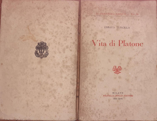 Vita di Platone - copertina