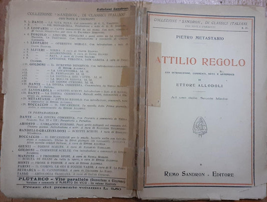 Attilio Regolo con introduzione, commenti, note e appendice - copertina