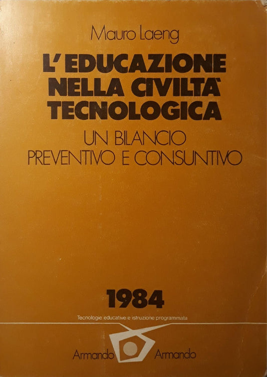 L'educazione nella civiltà tecnologica. - copertina