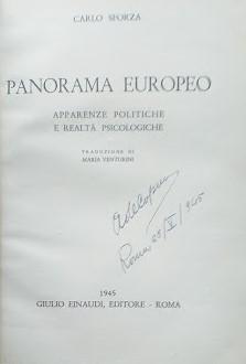 Panorama Europeo. Apparenze politiche e realtà psicologiche - copertina