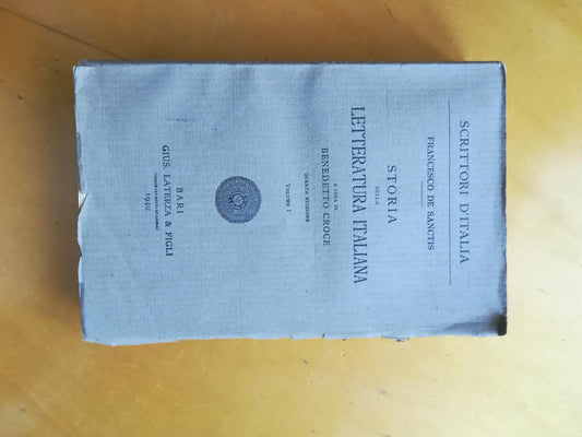 Storia della letteratura italiana Volume I - copertina