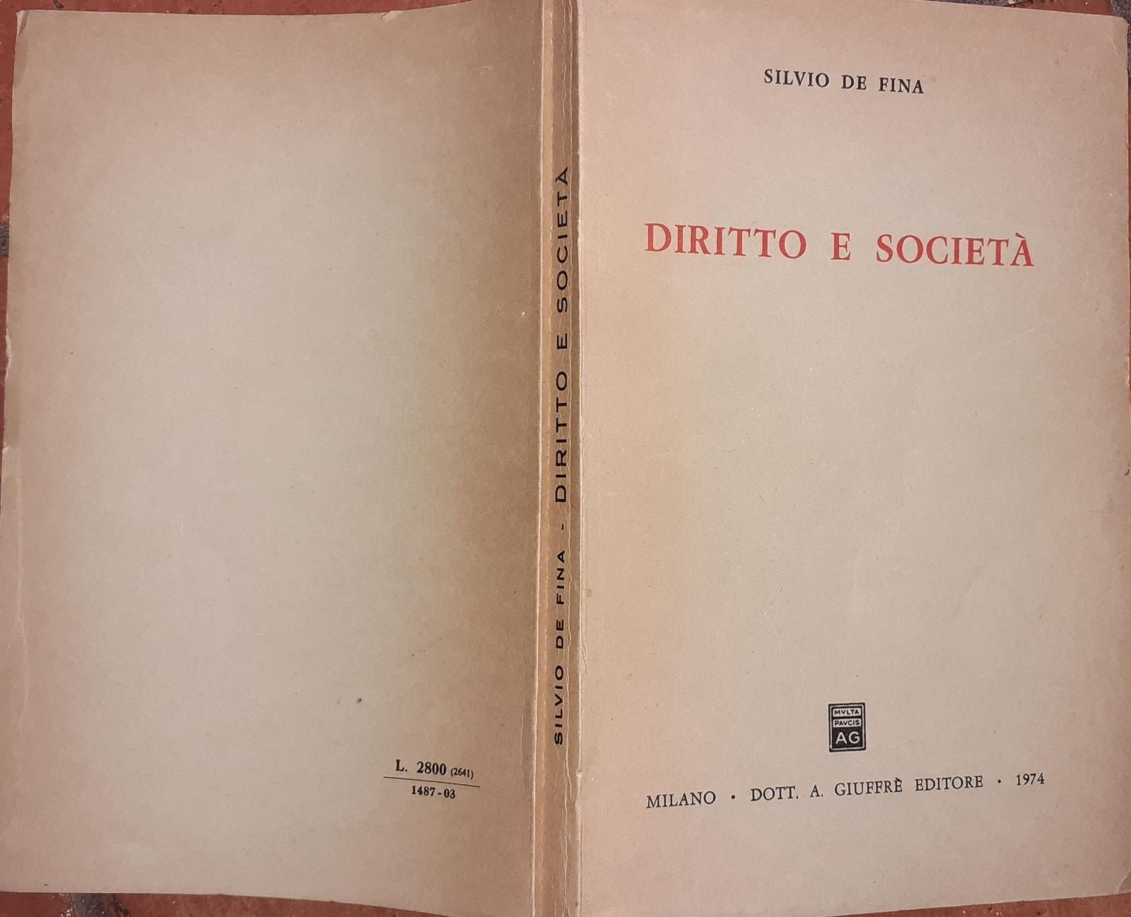 Diritto e societa' - copertina