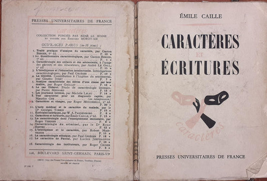 Caractères et écritures - copertina