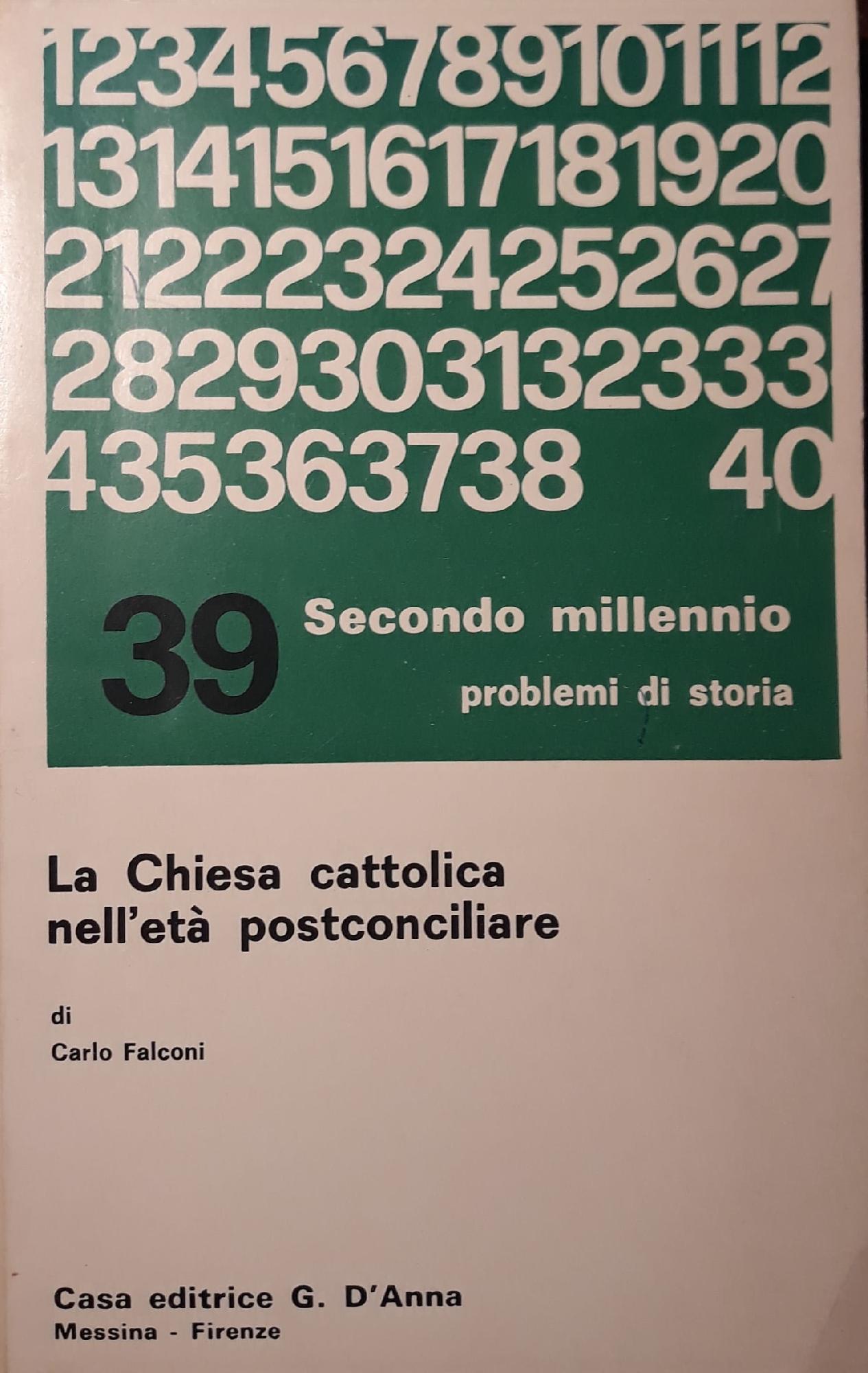 La chiesa cattolica nell'età postconciliare - copertina