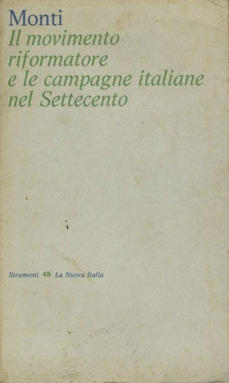 Il movimento riformatore e le campagne italiane nel settecento - copertina