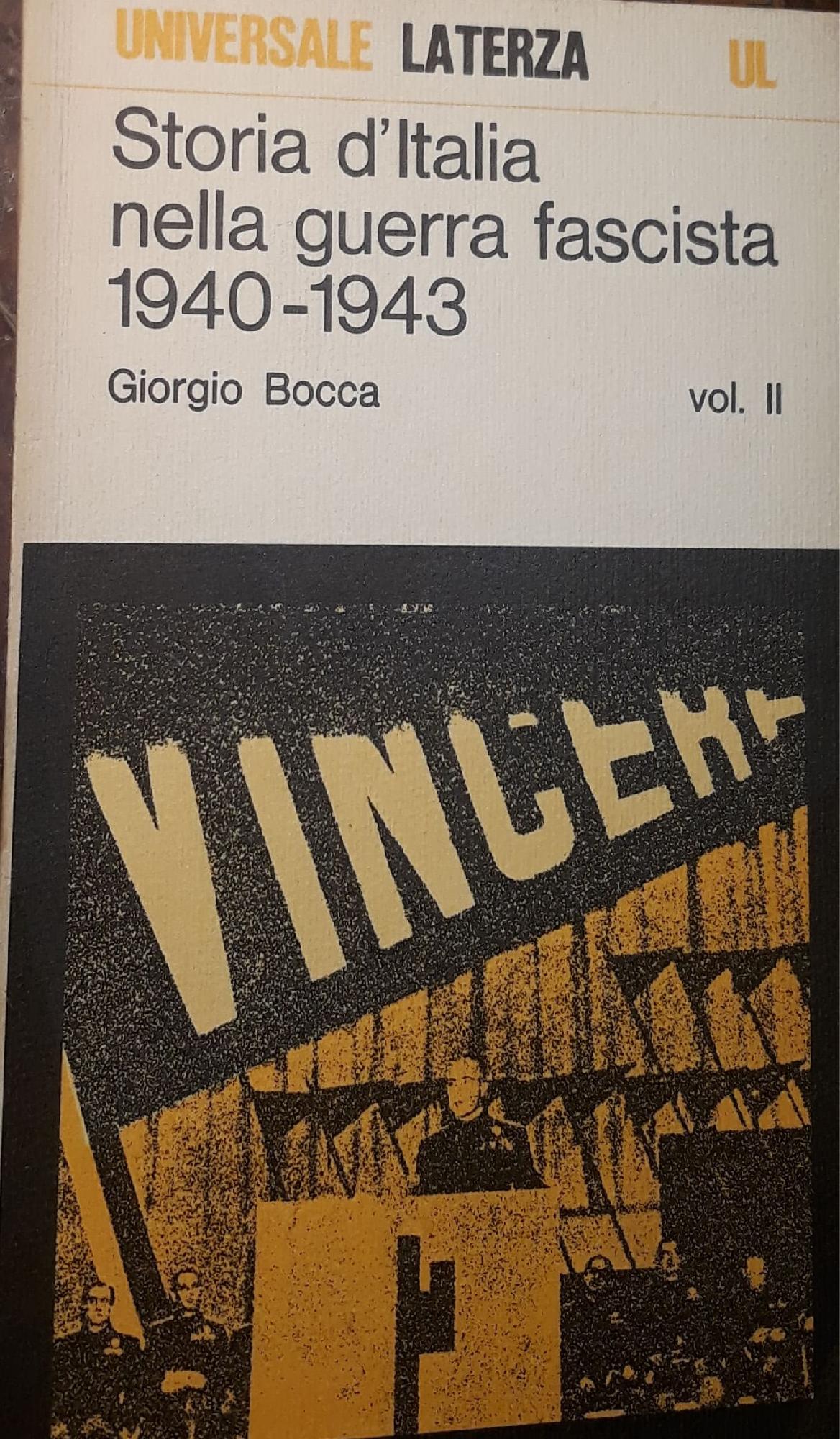 Storia d'Italia nella guerra fascista1940-1943 (Volume II) - copertina