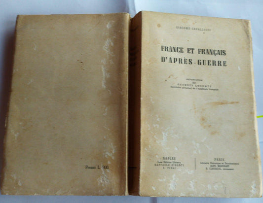 France et Français d'aprés. guerre - copertina
