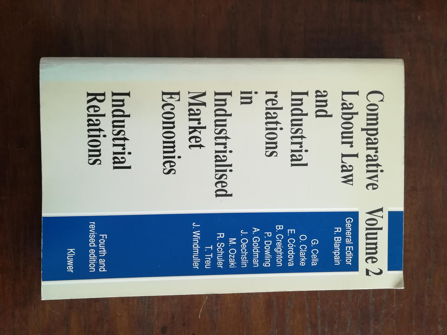 Comparative Labour Law and Industrial relations in Industrialised Market Economies Vol. II - copertina