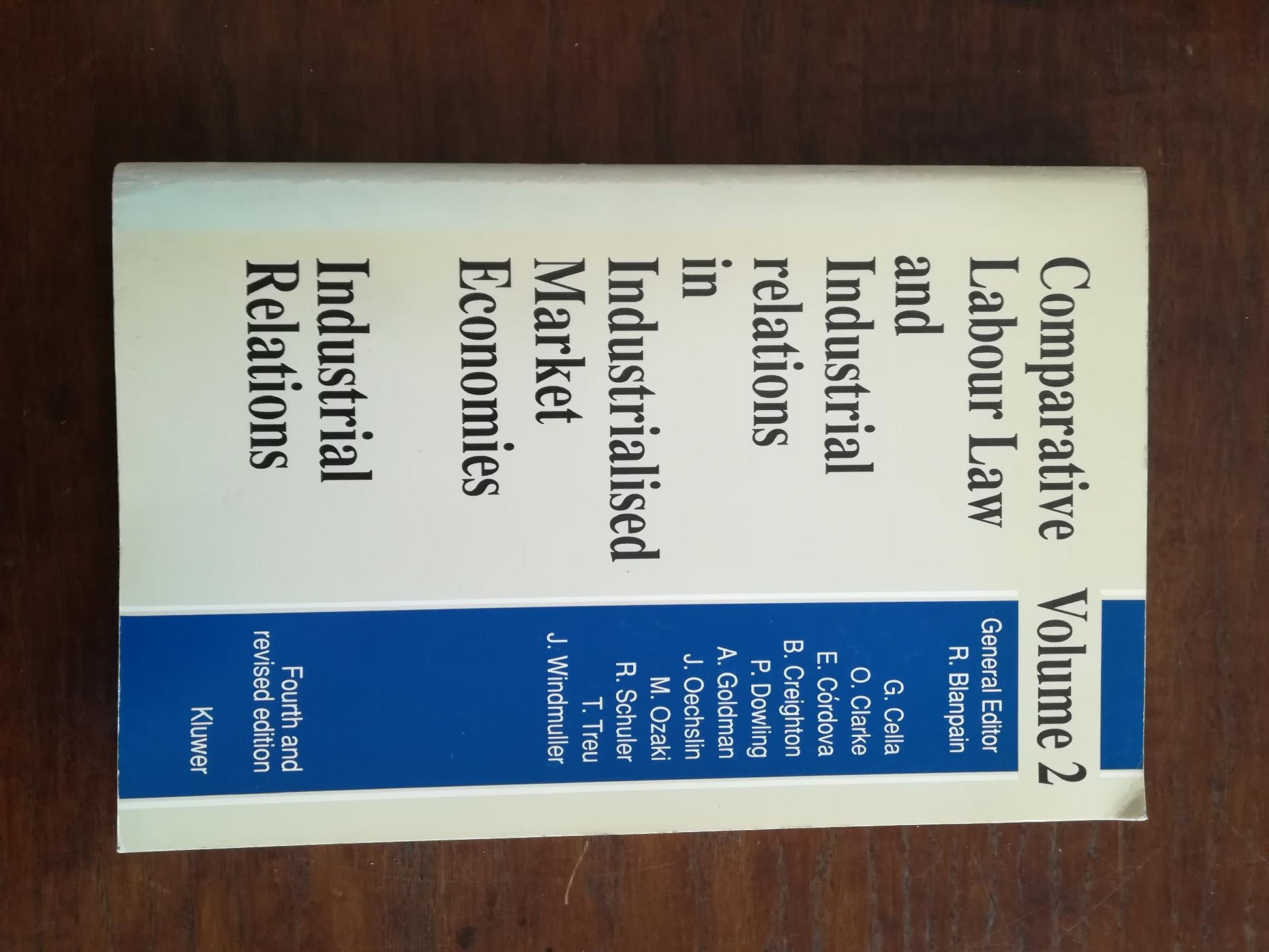 Comparative Labour Law and Industrial relations in Industrialised Market Economies Vol. II - copertina