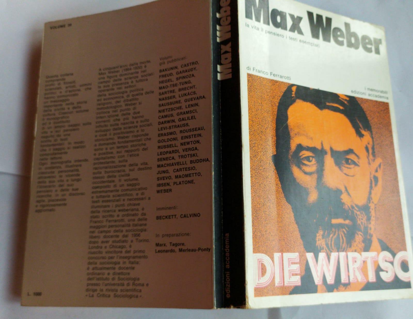 Max Weber la vita il pensiero i testi esemplari - copertina