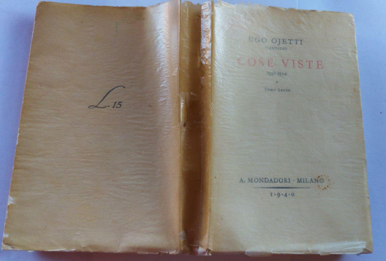 Cose viste 1931-1934 Tomo sesto - copertina